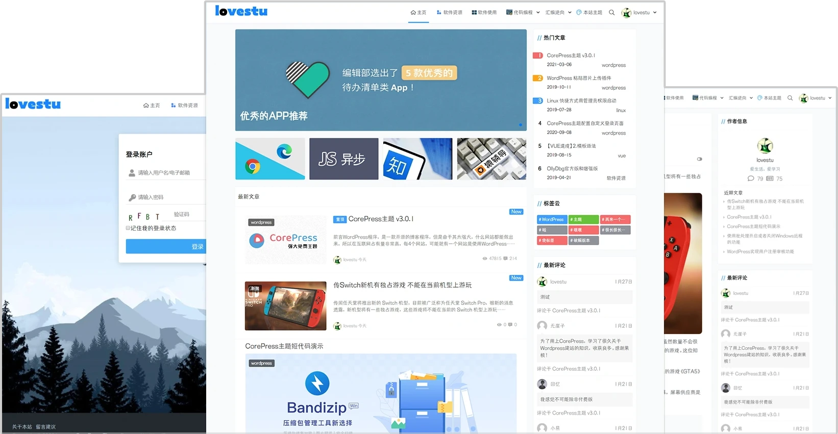 wordpresscms主题，wordpress blog主题